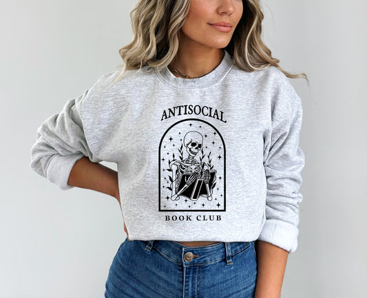 Anti Social Book Club Skeleton Sweatshirt