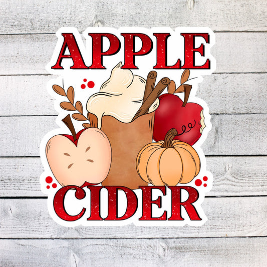 Fall Apple Cider Sticker