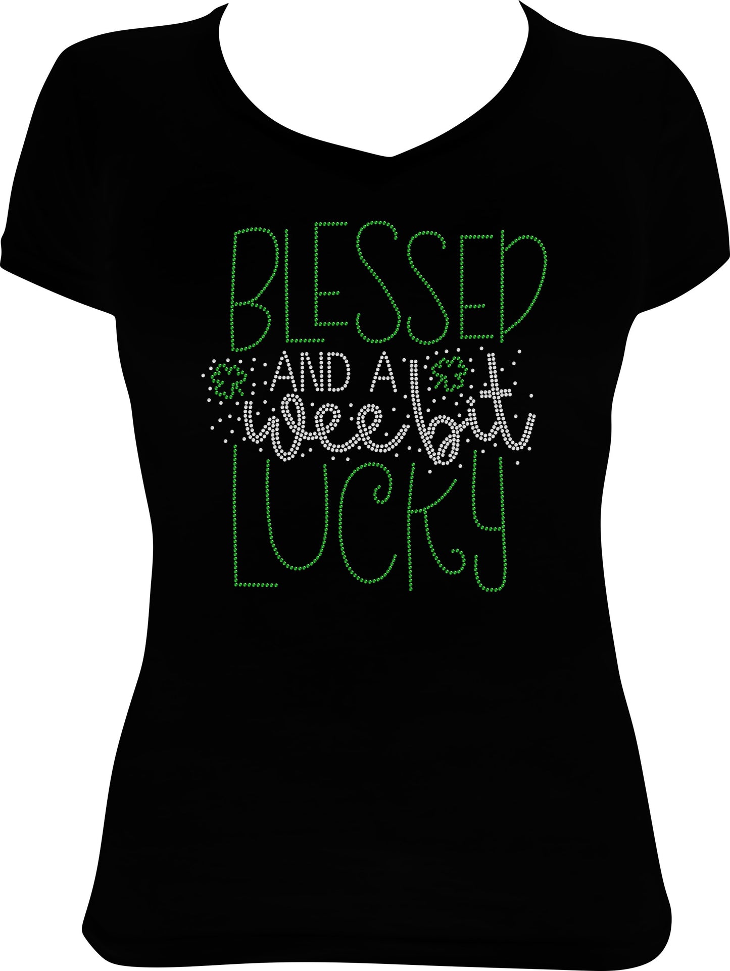 Blessed and a wee bit Lucky Rhinestone Shirt