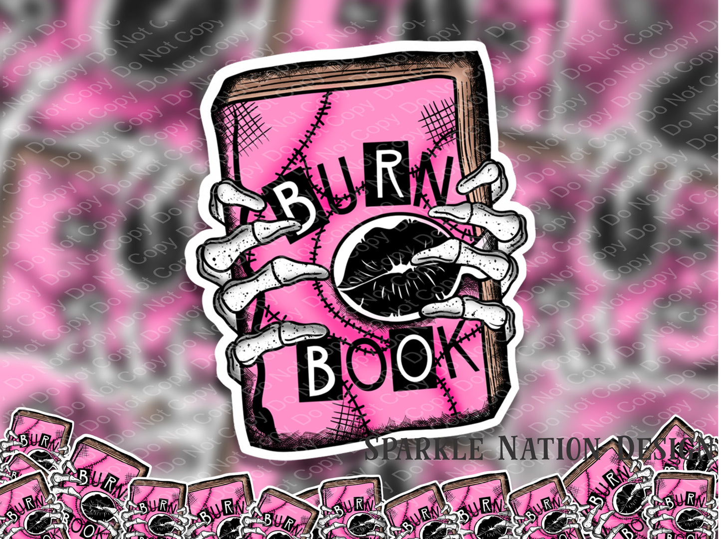Skeleton Hands Burn Book Sticker
