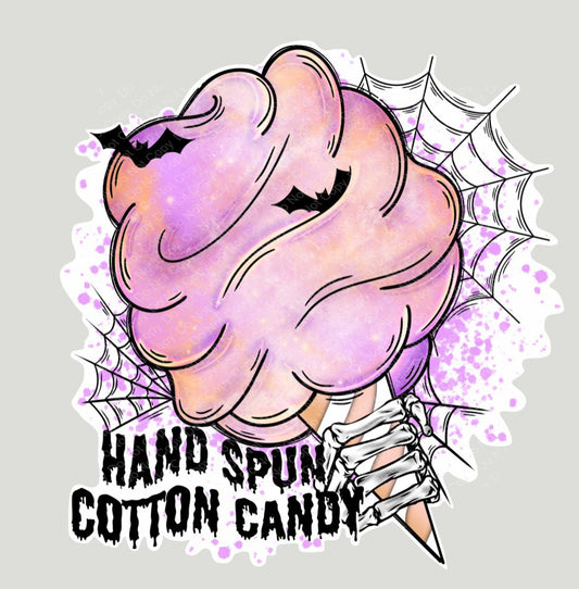 Hand Spun Cotton Candy Halloween Sticker