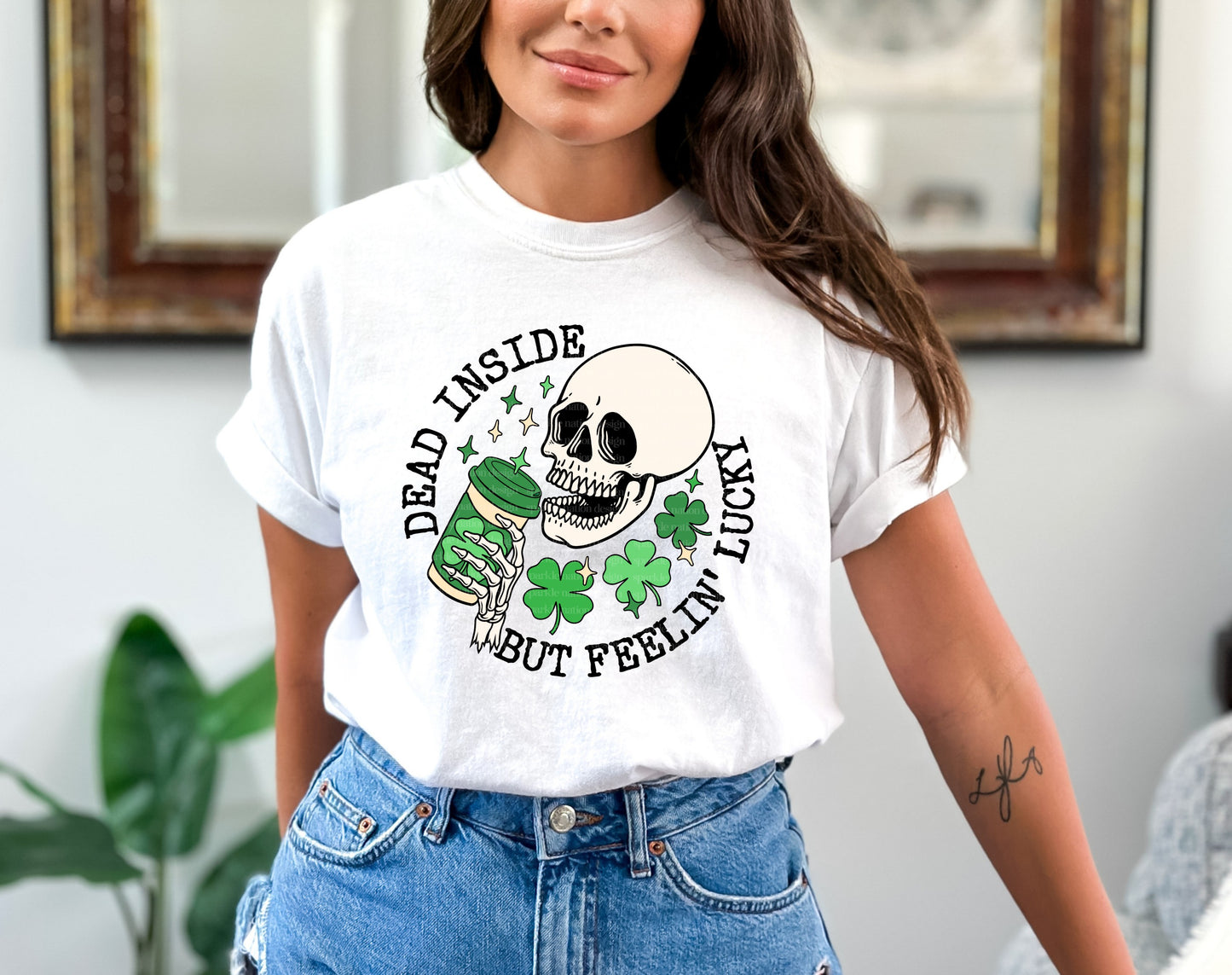 St. Patrick's Day Dead Inside But Feelin Lucky T-shirt
