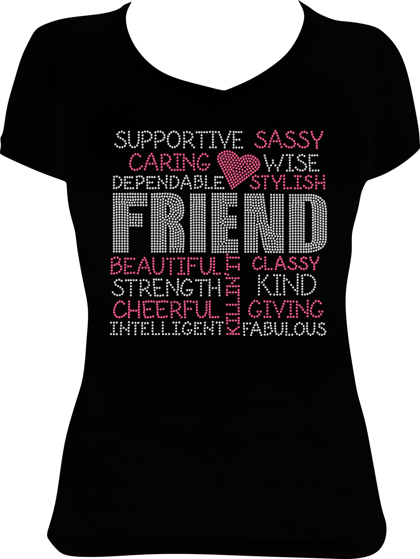 Friend Words Rhinestone Shirt