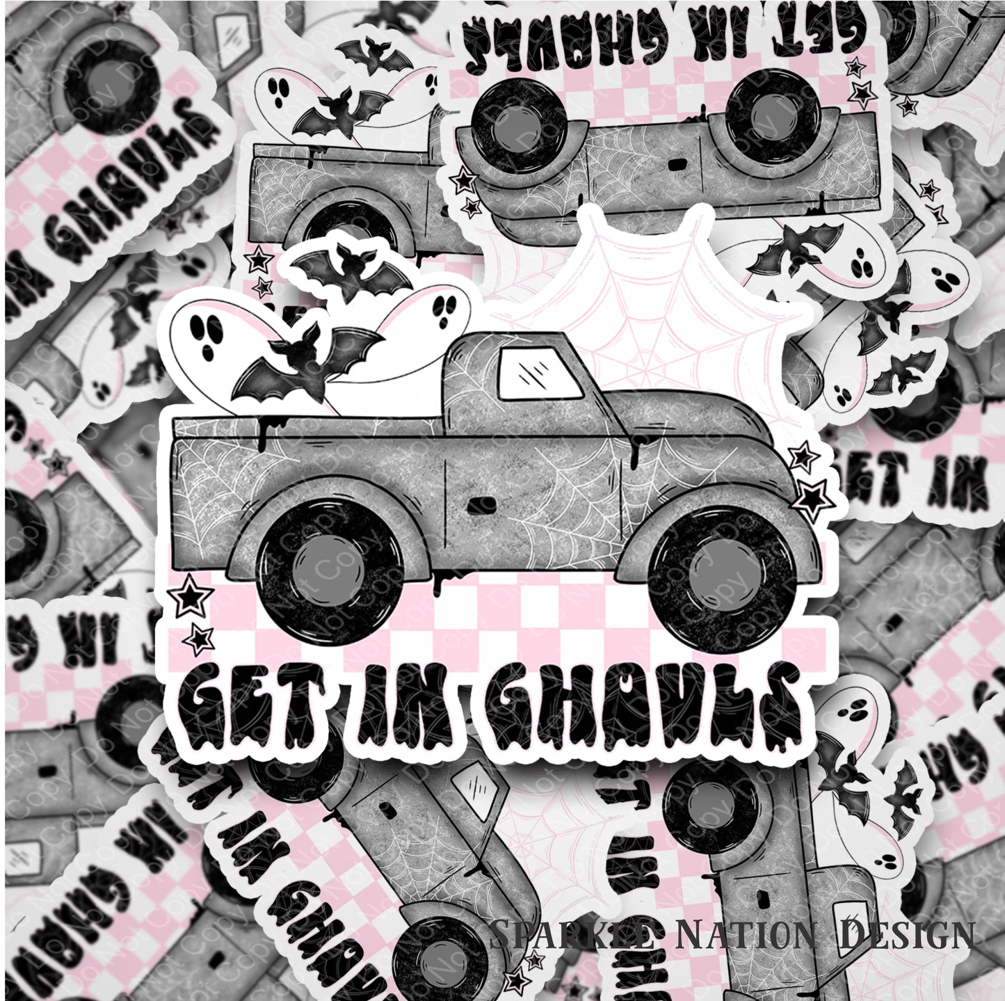 Get in Ghouls Truck Ghost Sticker