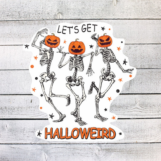 Lets Get Hallowerid Dancing Skeletons Sticker