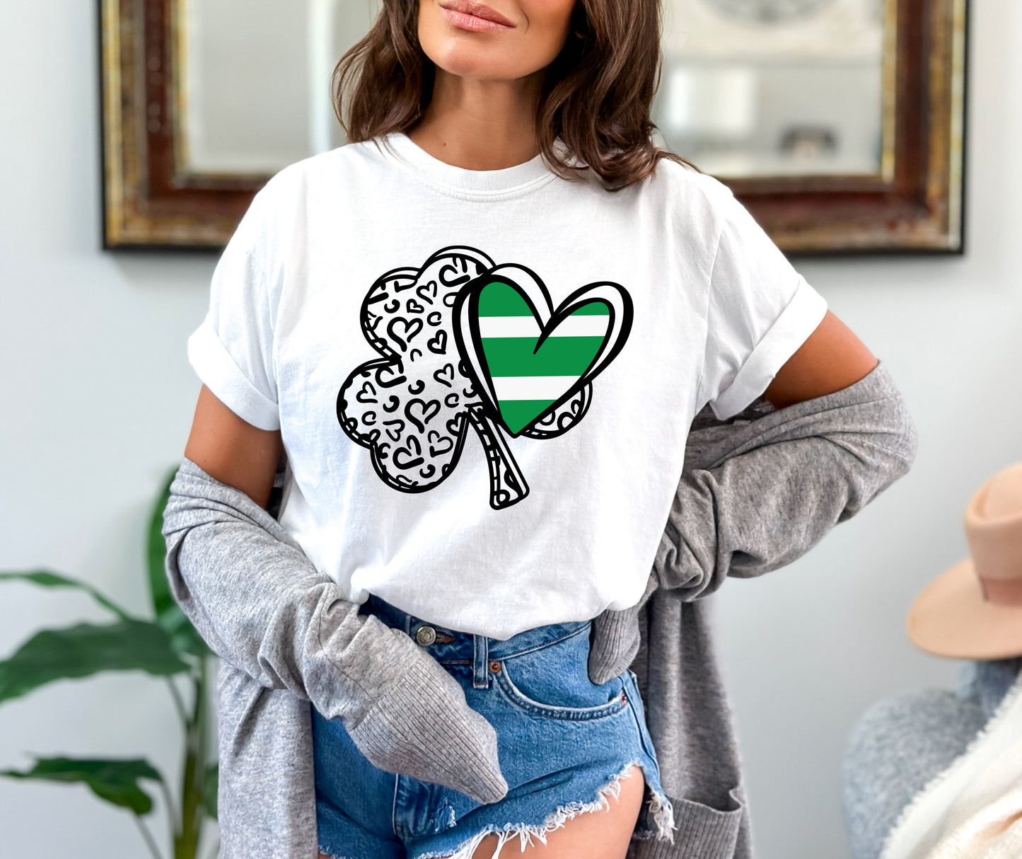 St. Patrick's Day Heart Shamrock T-shirt