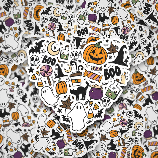 Halloween Heart Fun Sticker