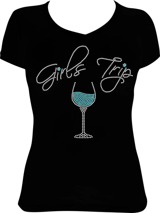 Girls Trip Wine Rhinestone Shirt