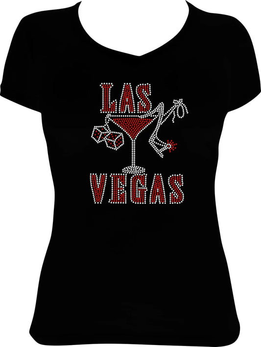 Las Vegas Martini Rhinestone Shirt