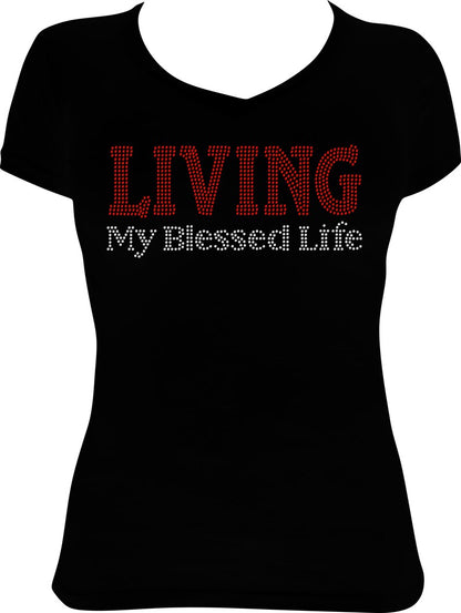Living My Blessed Life Rhinestone Shirt