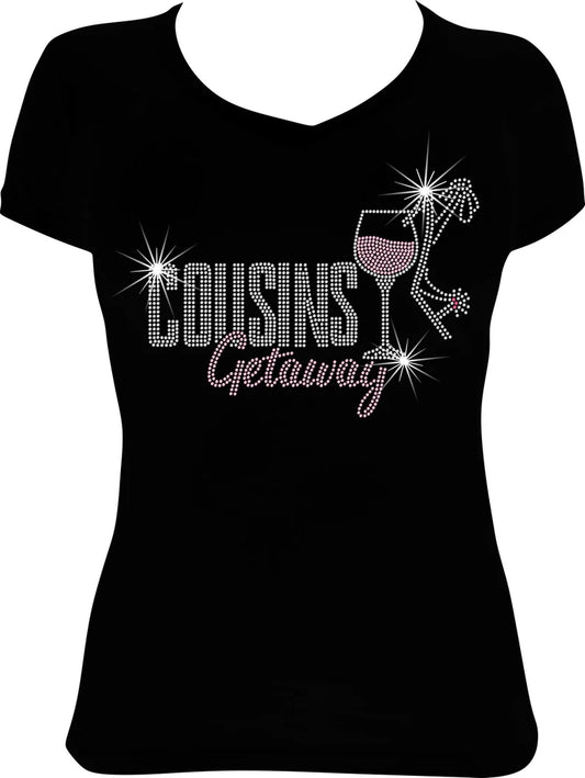 Cousins Getaway Wine Rhinestone Shirt