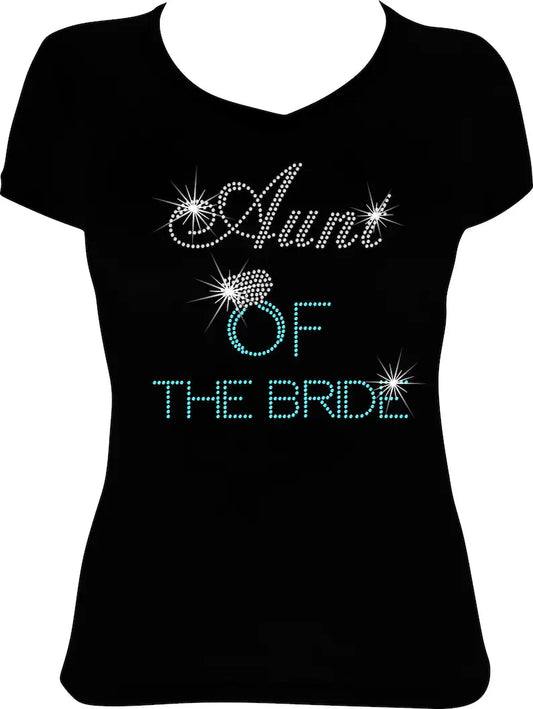 Aunt of the Bride Ring Rhinestone Shirt