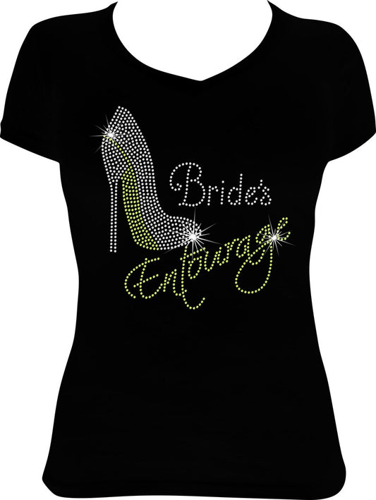 Bride's Entourage Shoe Rhinestone Shirt