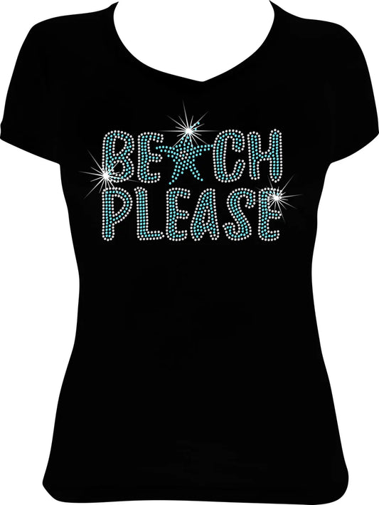 Beach Please Rhinestone Shirt