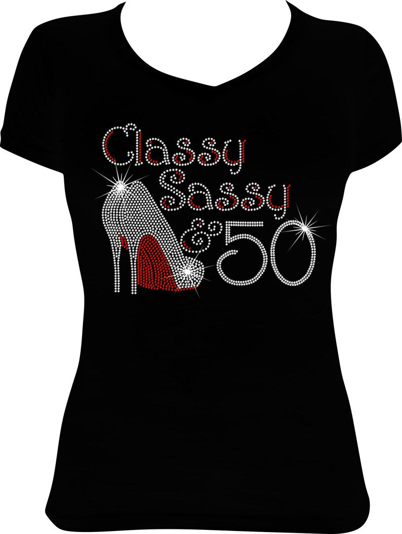 Classy Sassy and (Any Age) Shoe Rhinestone Shirt