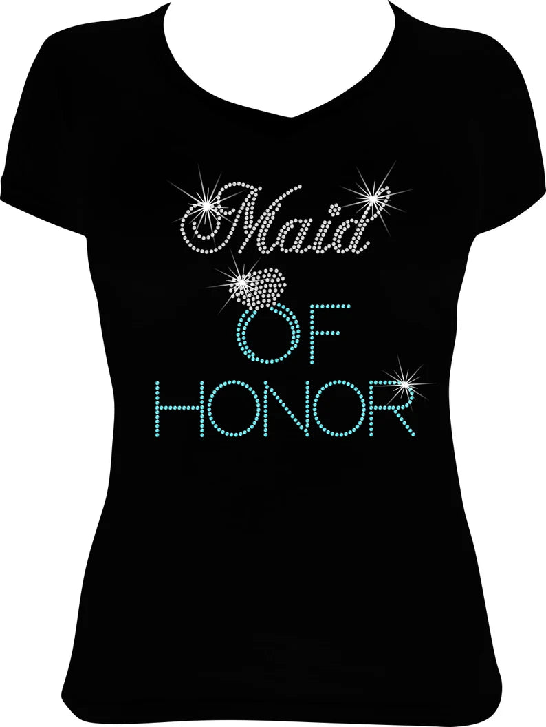 Maid of Honor Ring Rhinestone Shirt