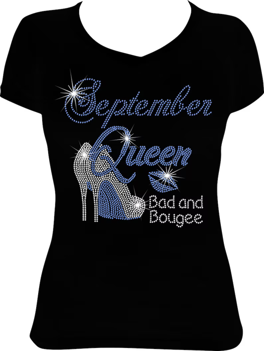 Bad and Bougee September Queen Shoes Rhinestone Shirt