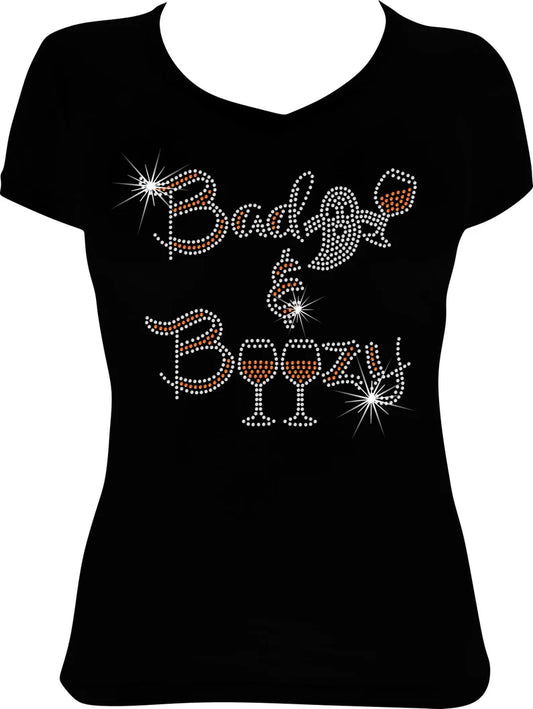 Bad and Boozy Rhinestone Shirt