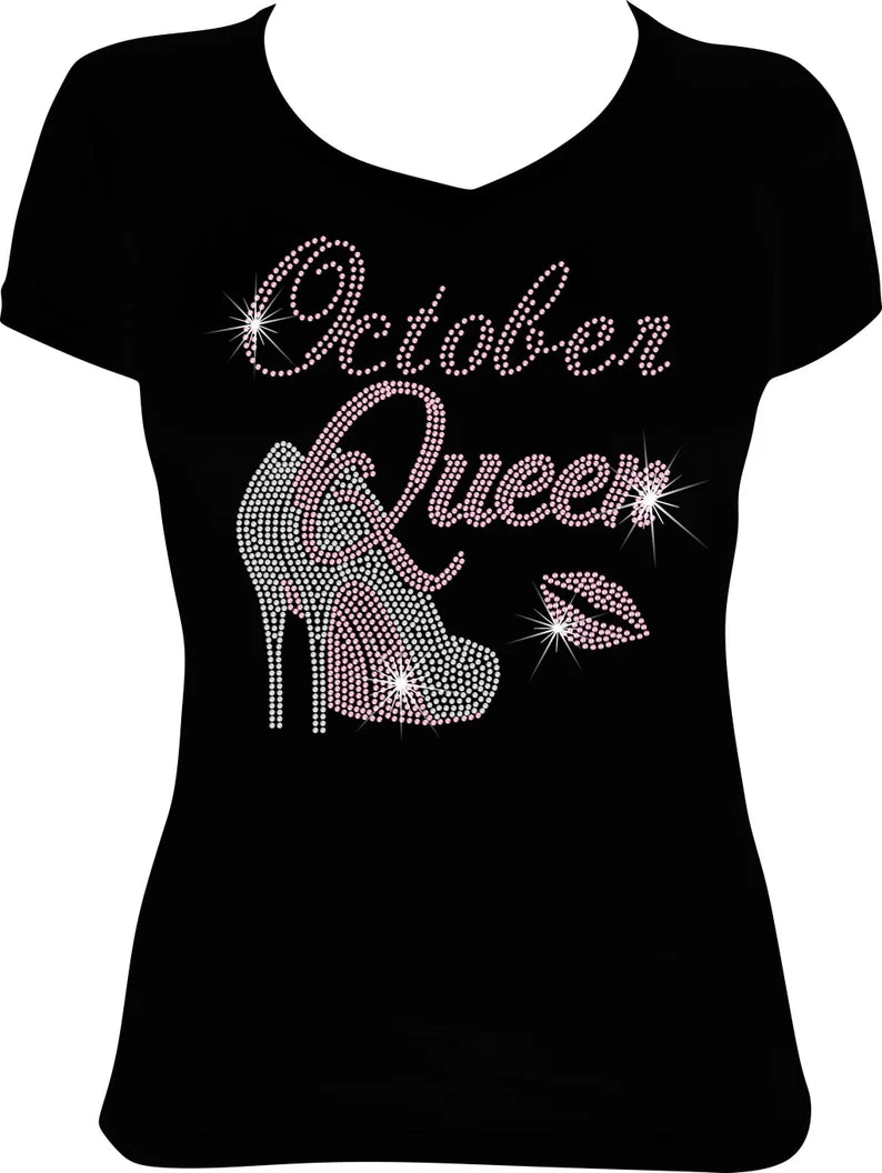 October Queen Shoes Rhinestone Shirt