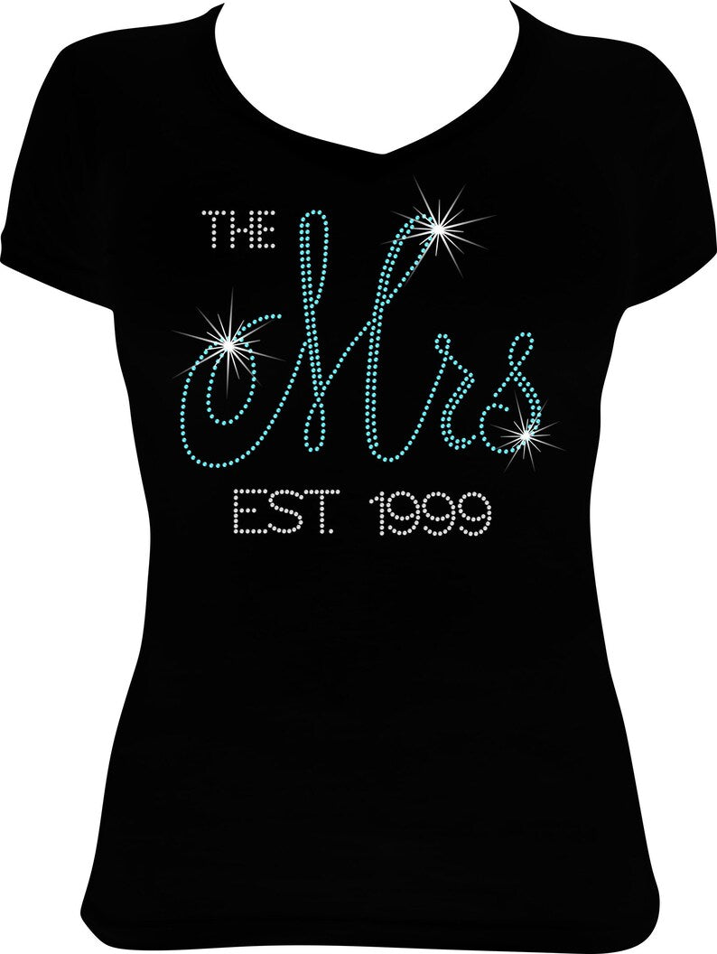 The Mrs Est. 1999 Rhinestone Shirt