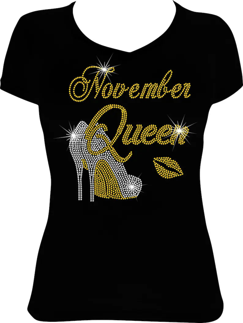 November Queen Shoes Rhinestone Shirt