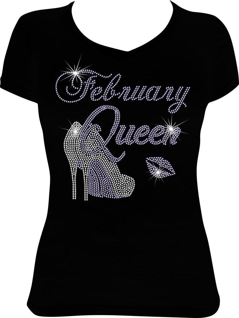 February Queen Shoes Rhinestone Shirt