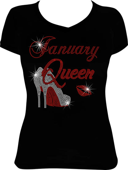 January Queen Shoes Rhinestone Shirt