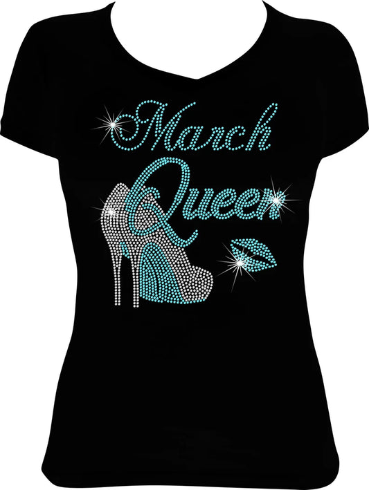 March Queen Shoes Rhinestone Shirt