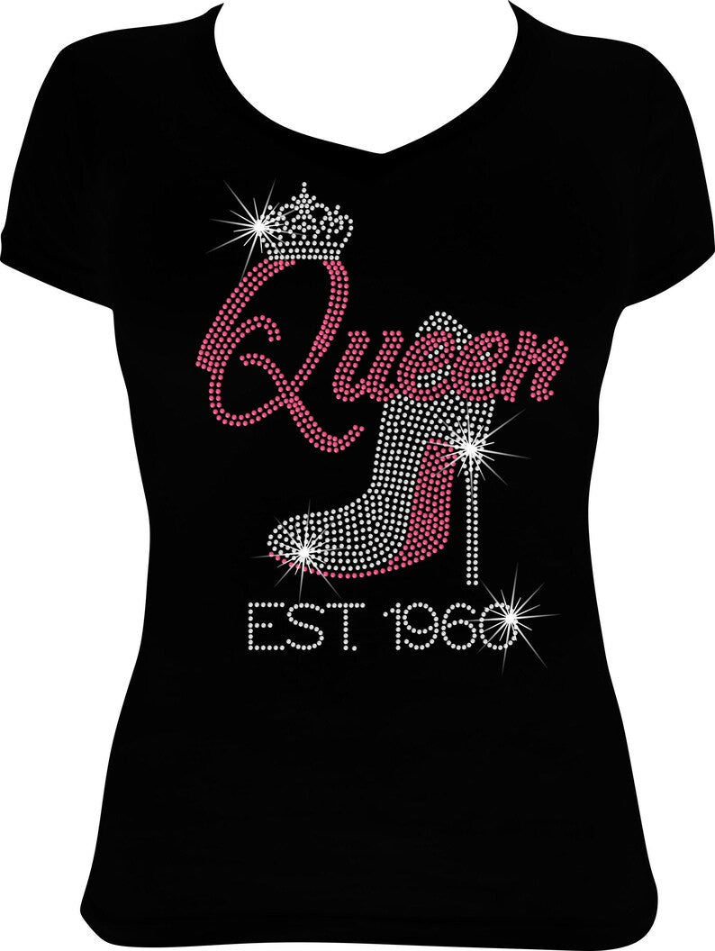 Queen Est. 1960 Rhinestone Shirt