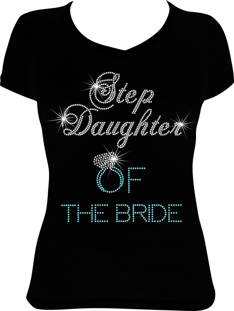 Step Daughter of the Bride Ring Rhinestone Shirt