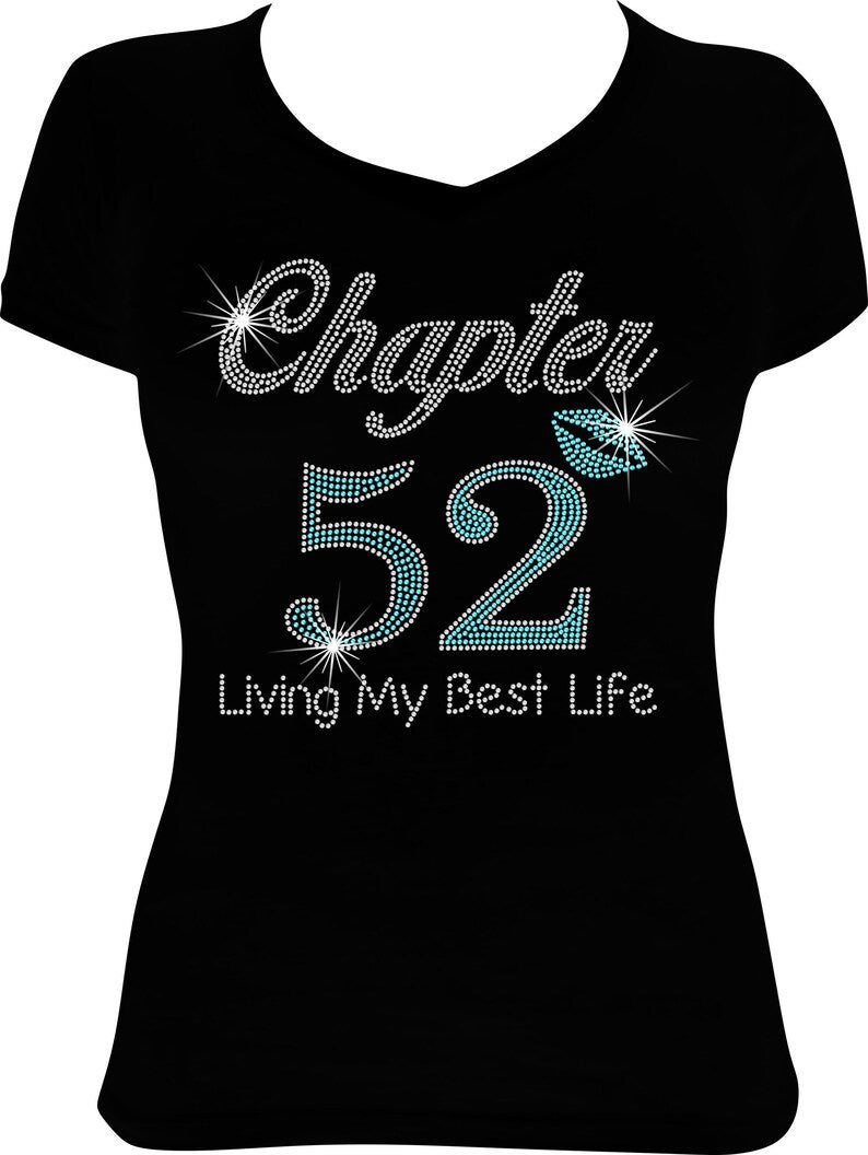 Chapter (Any Age) Living My Best Life Rhinestone Shirt