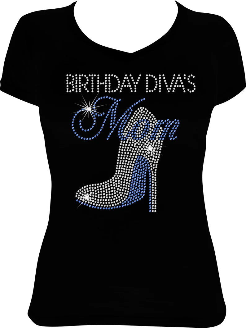 Birthday Diva's Mom Shoe Rhinestone Shirt
