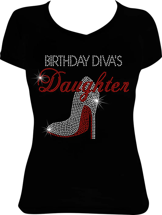 Birthday Diva's Daughter Shoe Rhinestone Shirt