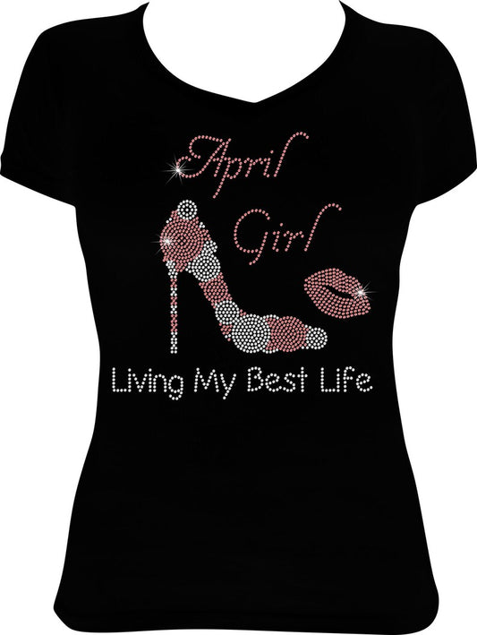 April Girl Shoe Living Rhinestone Shirt