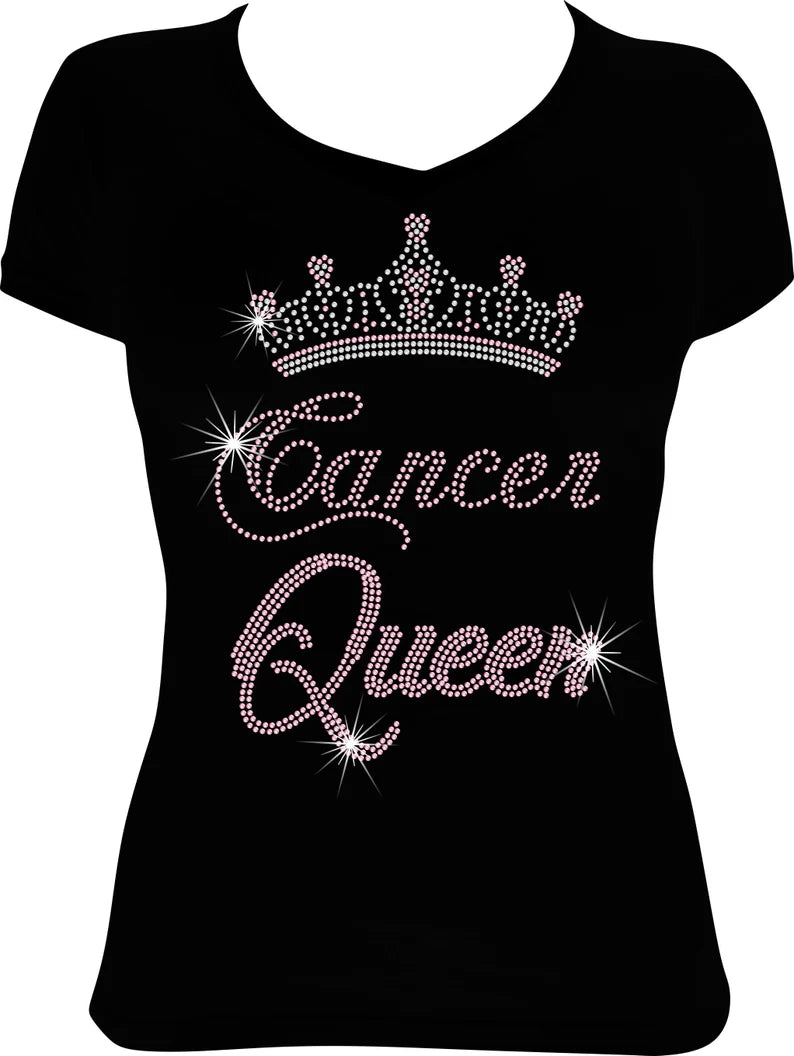 Cancer Queen Crown Rhinestone Shirt