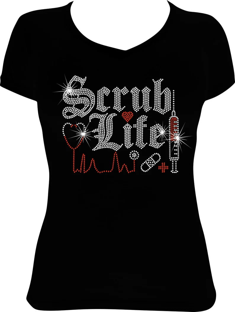 Scrub Life Rhinestone Shirt