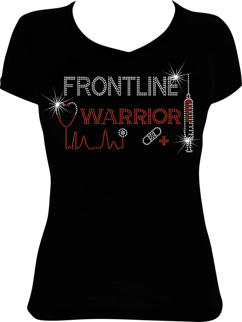 Front Line Warrior Rhinestone Shirt