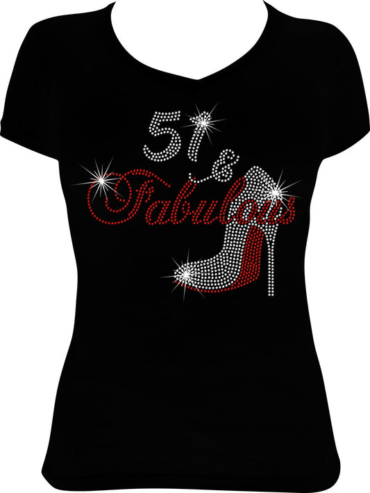 51 and Fabulous Shoe Rhinestone Shirt