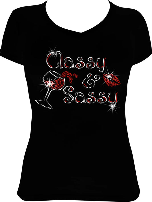 Classy and Sassy Wine Rhinestone Shirt