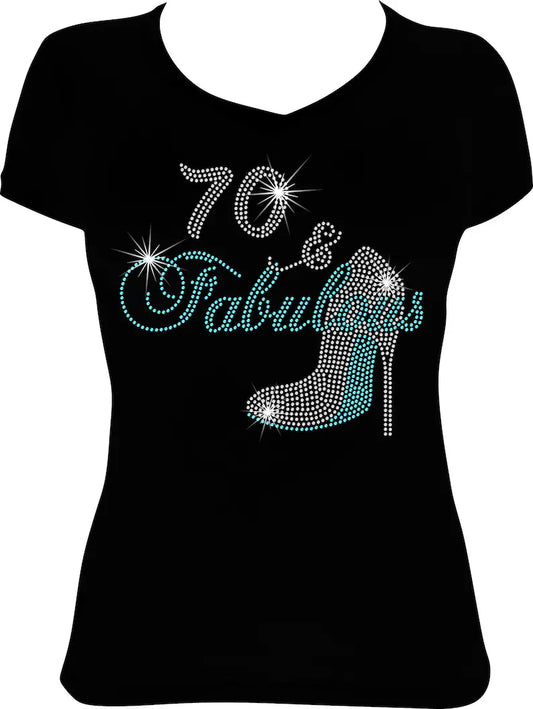 70 and Fabulous Shoe Rhinestone Shirt