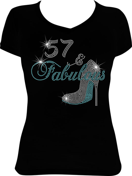 57 and Fabulous Shoe Rhinestone Shirt