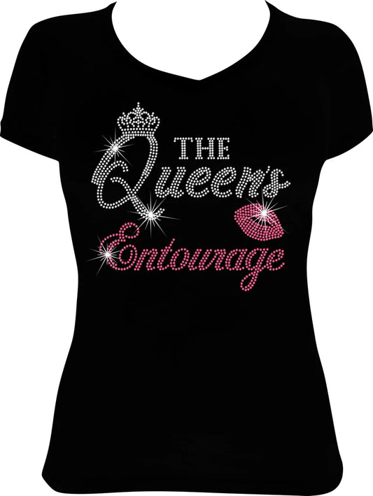 The Queen's Entourage Lips Rhinestone Shirt