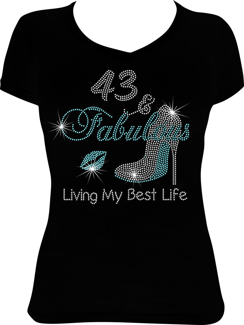 43 and Fabulous Shoe Living Rhinestone Shirt