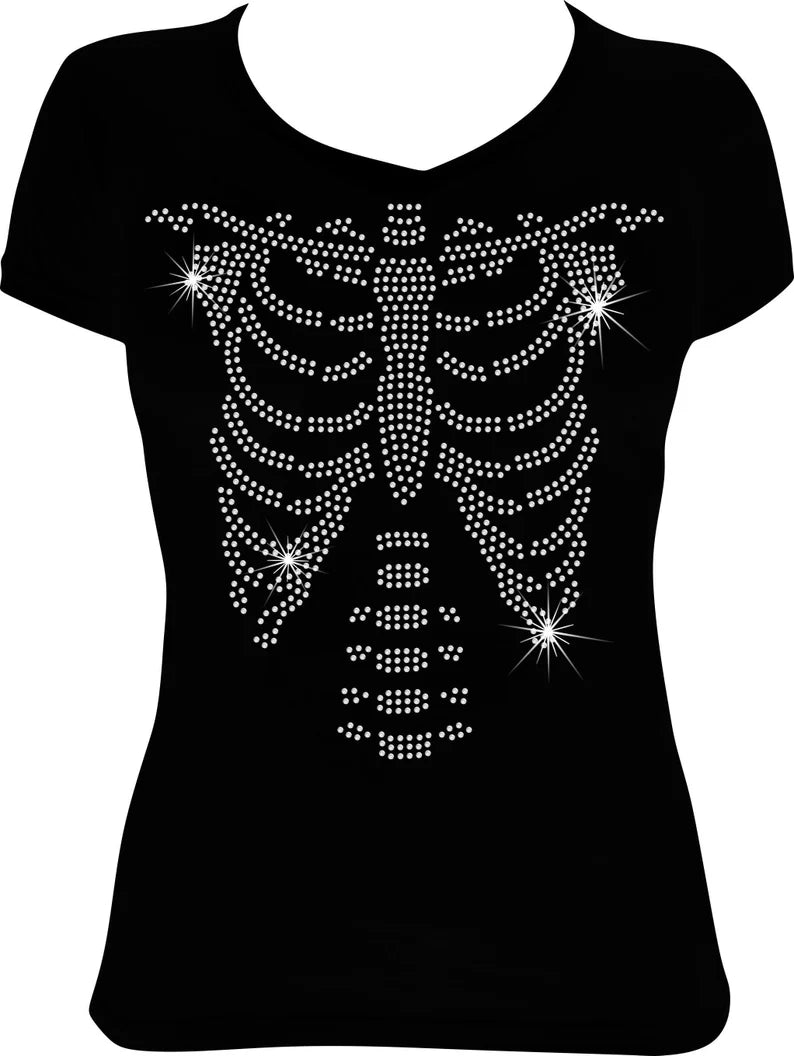 Skeleton Rhinestone Shirt