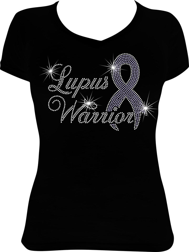 Lupus Warrior Ribbon Rhinestone Shirt