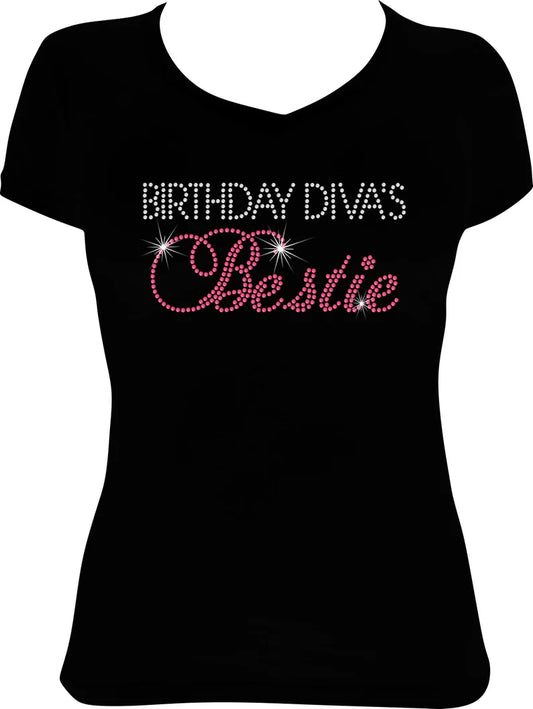 Birthday Diva's Bestie Bling Rhinestone Shirt