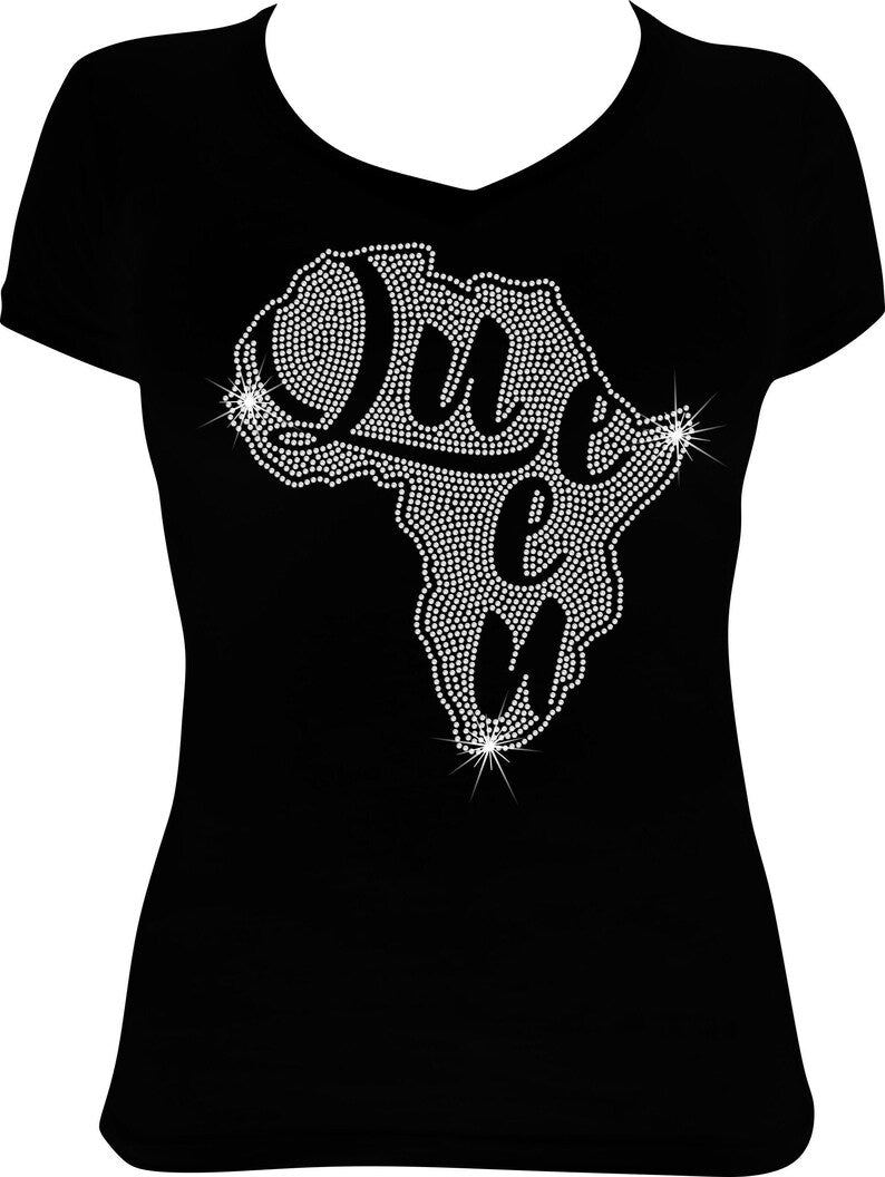 Queen Africa Rhinestone Shirt