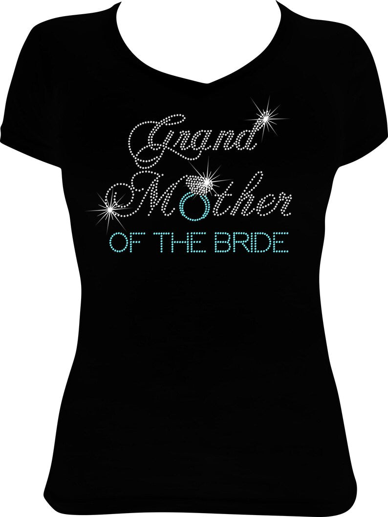 Grand Mother of the Bride Ring Rhinestone Shirt