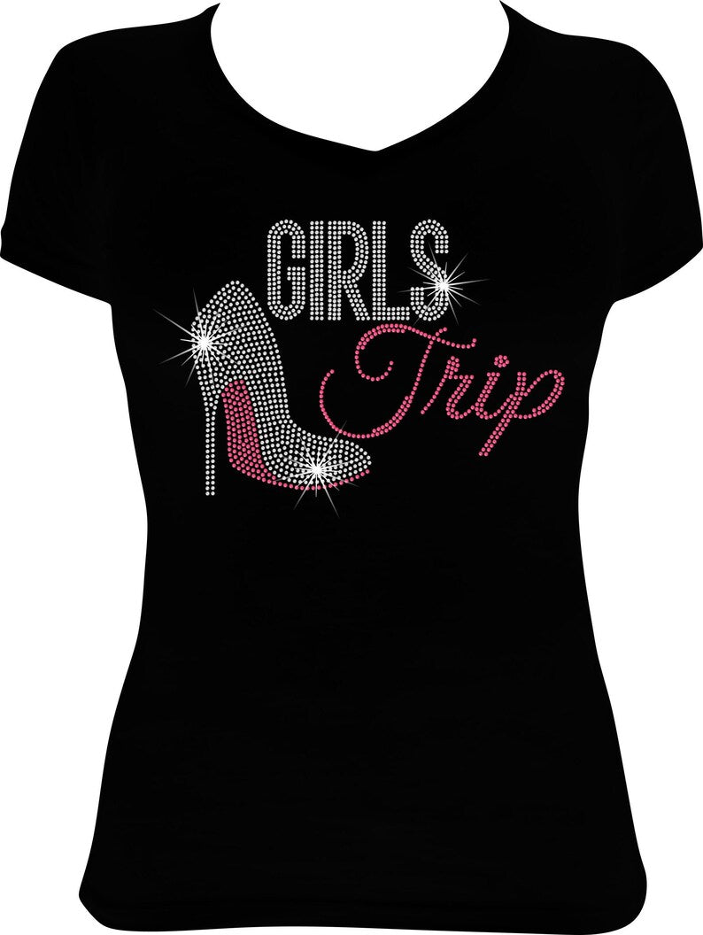 Girls Trip Shoe Rhinestone Shirt