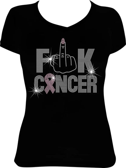 Fuck Cancer Rhinestone Shirt
